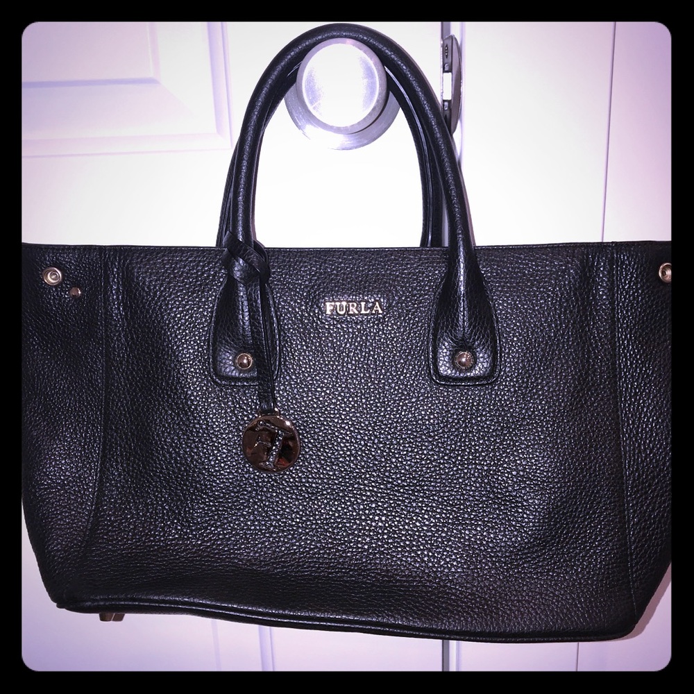 Furla top handle pebbled bag